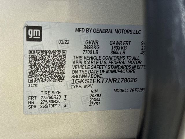2022 GMC Yukon XL SLE