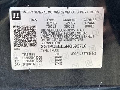 2022 GMC Sierra 1500 AT4