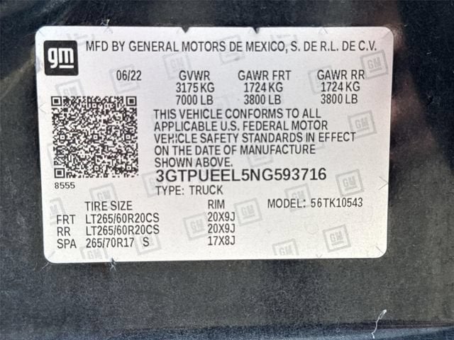 2022 GMC Sierra 1500 AT4