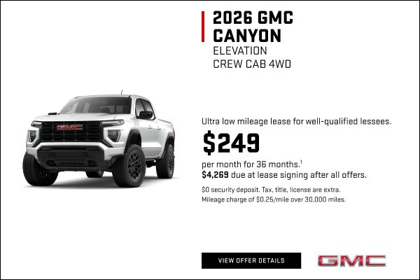 Ultra low mileage lease for well-qualified lessees.

$249 per month for 36 months.1 

$4,269 due ...