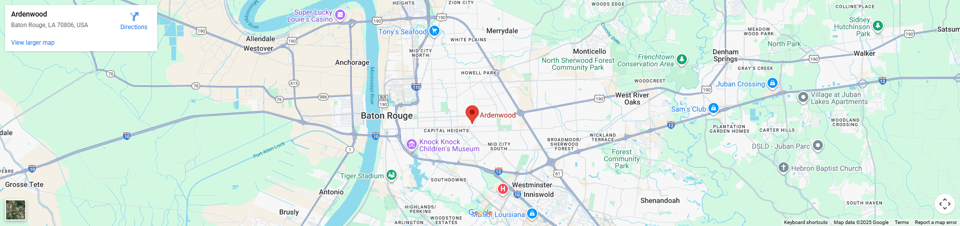 Google map of Gerry Lane Collision Center