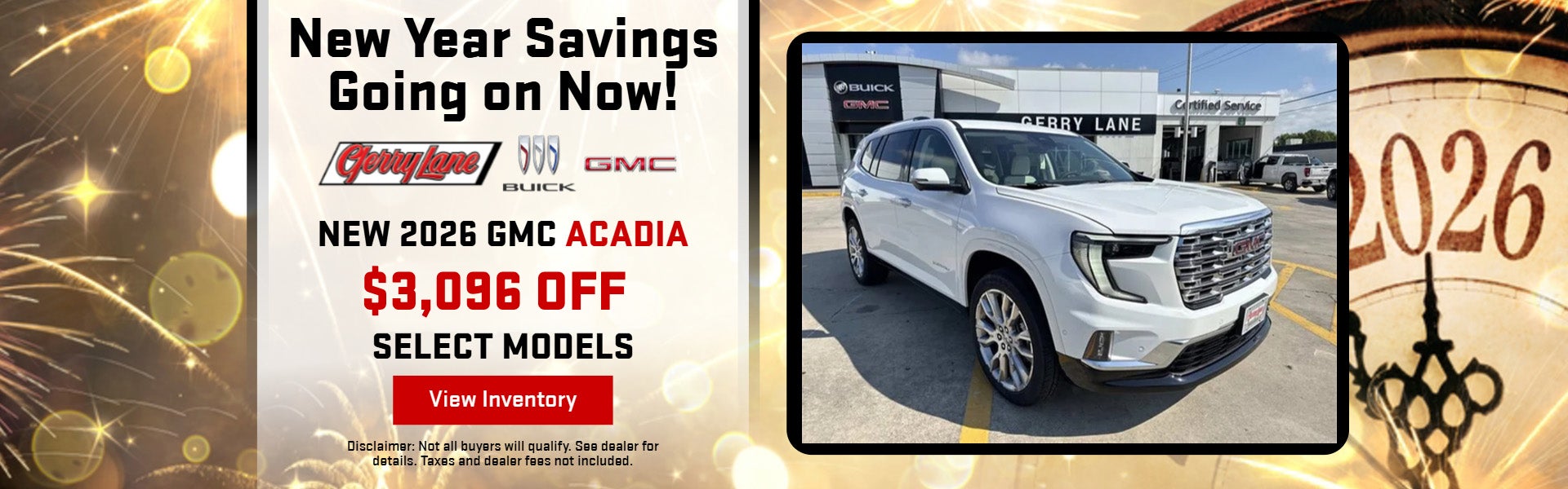 White 2026 Acadia New Year theme 