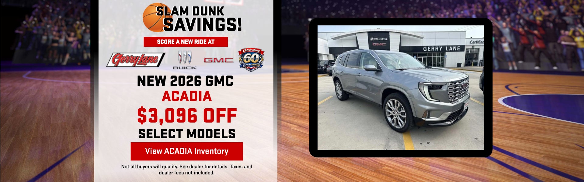 NEW 2026 GMC ACADIA $3,096 OFF SELECT MODELS