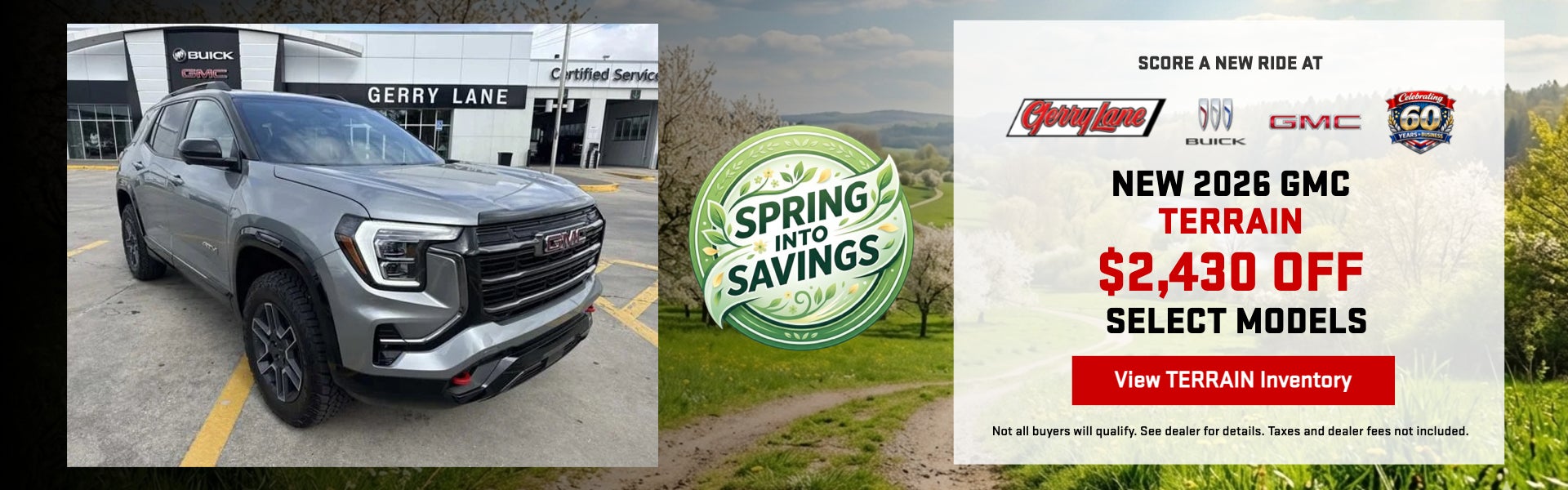 NEW 2026 GMC TERRAIN $2,430 OFF SELECT MODELS